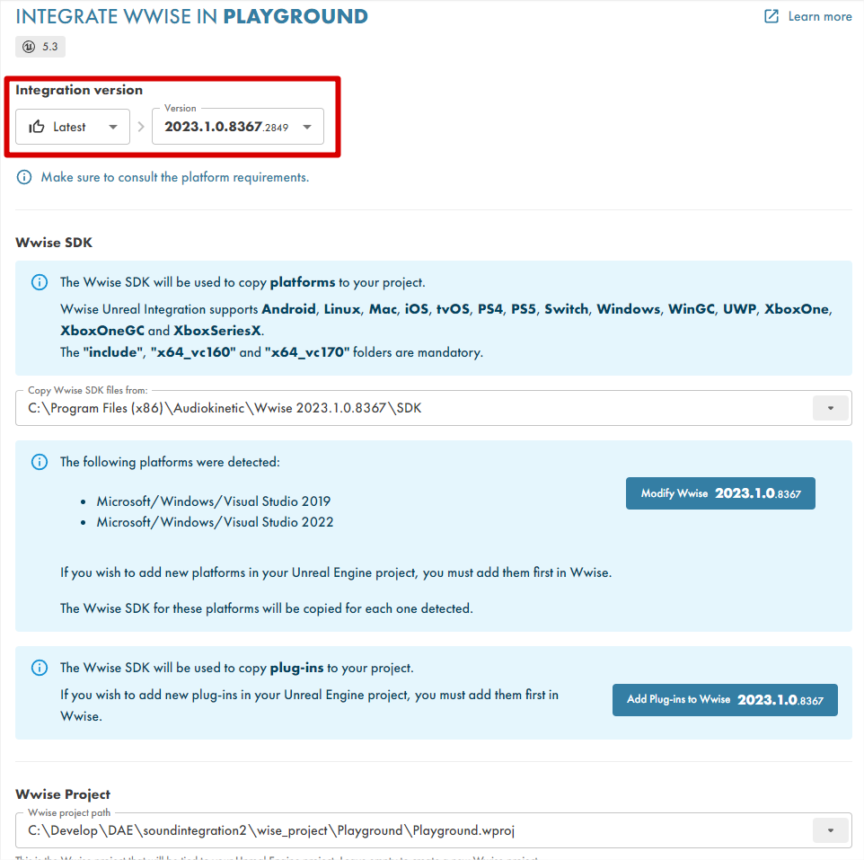 Wwise Integration Setup